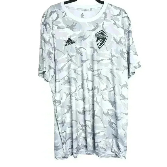 NWT Adidas Colorado Rapids FC Mens 2XL Camo Pre-Match Top - Picture 1 of 9